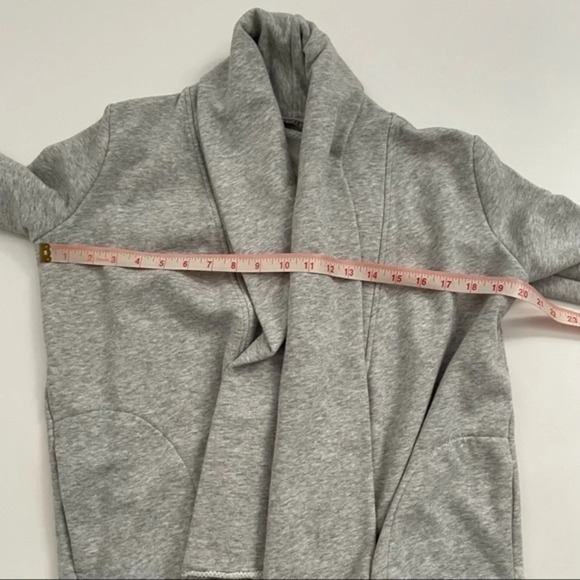 Athleta French Terry Tranquility Wrap Sweatshirt Grey - Picture 8 of 9